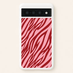 Red And Pink Tiger Print  - Animal Patterns Phone Case for Google Pixel 7 Pro