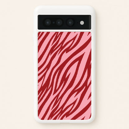 Red And Pink Tiger Print  - Animal Patterns Phone Case for Google Pixel 7 Pro