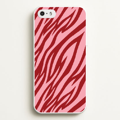 Red And Pink Tiger Print  - Animal Patterns Phone Case for iPhone 5 / 5s / SE 2016