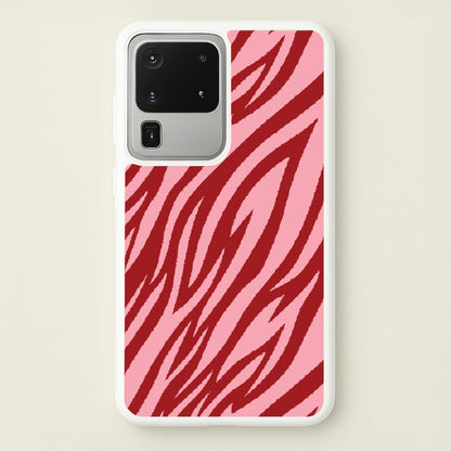 Red And Pink Tiger Print  - Animal Patterns Phone Case for Galaxy S20 Ultra
