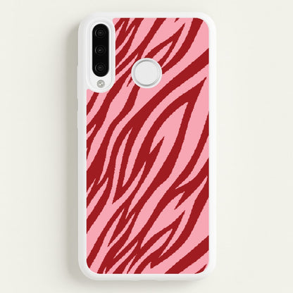 Red And Pink Tiger Print  - Animal Patterns Phone Case for Huawei P30 Pro