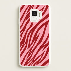 Red And Pink Tiger Print  - Animal Patterns Phone Case for Galaxy S9