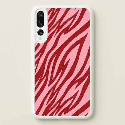 Red And Pink Tiger Print  - Animal Patterns Phone Case for Huawei P20 Pro