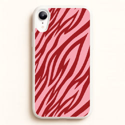 Red And Pink Tiger Print  - Animal Patterns Phone Case for iPhone XR