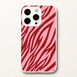 Red And Pink Tiger Print  - Animal Patterns Phone Case for iPhone 14 Pro Max