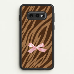 Coquette Brown Tiger Print  - Animal Patterns Phone Case for Galaxy S10e