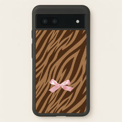 Coquette Brown Tiger Print  - Animal Patterns Phone Case for Google Pixel 6a