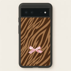 Coquette Brown Tiger Print  - Animal Patterns Phone Case for Google Pixel 6
