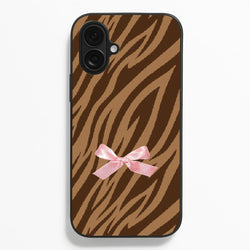 Coquette Brown Tiger Print  - Animal Patterns Phone Case for iPhone 16 Plus
