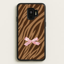 Coquette Brown Tiger Print  - Animal Patterns Phone Case for Galaxy S9