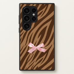 Coquette Brown Tiger Print  - Animal Patterns Phone Case for Galaxy S24 Ultra