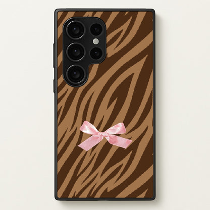 Coquette Brown Tiger Print  - Animal Patterns Phone Case for Galaxy S24 Ultra