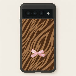 Coquette Brown Tiger Print  - Animal Patterns Phone Case for Google Pixel 7 Pro
