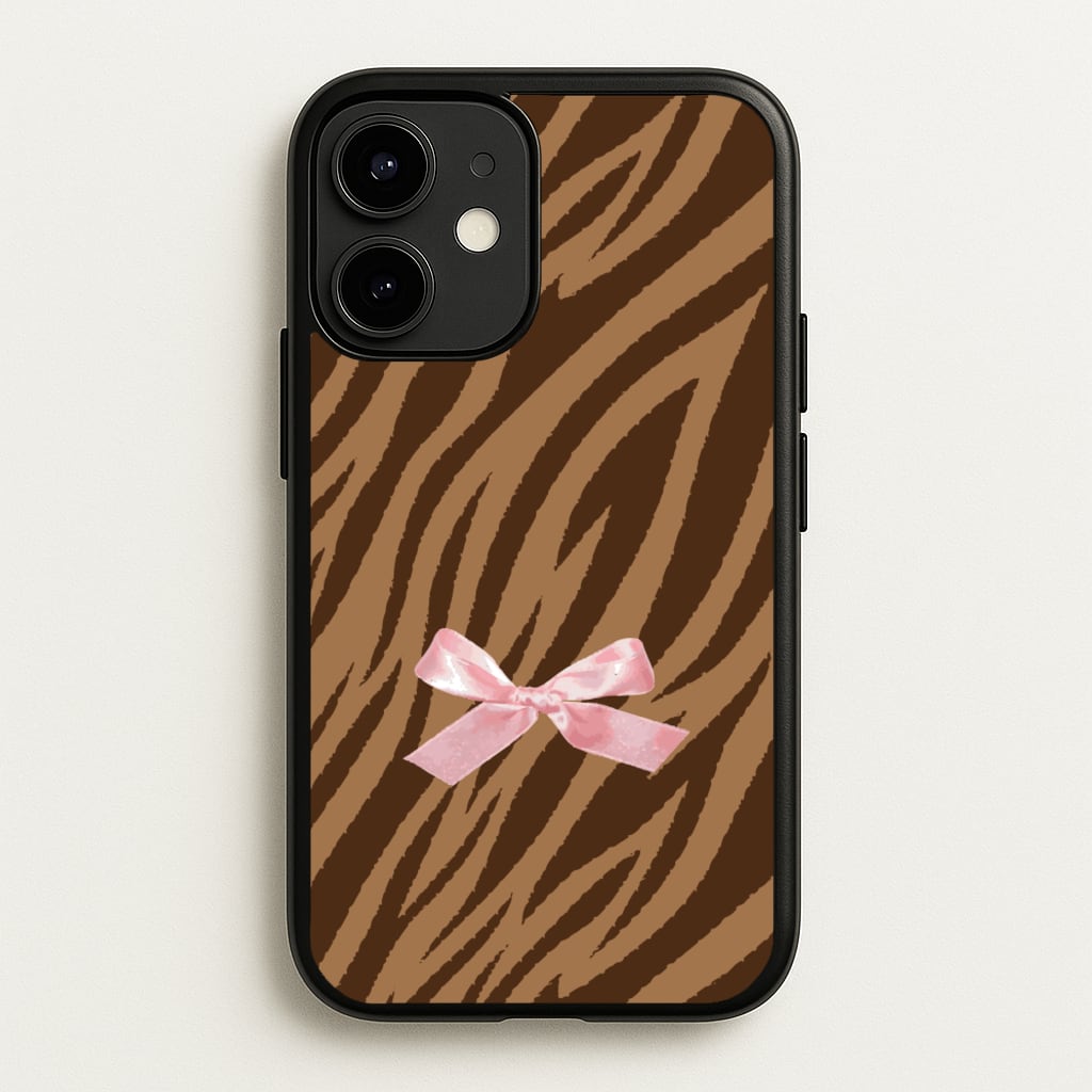 Coquette Brown Tiger Print  - Animal Patterns Phone Case for iPhone 12 / 12 Pro