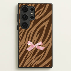 Coquette Brown Tiger Print  - Animal Patterns Phone Case for Galaxy S25 Ultra