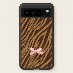 Coquette Brown Tiger Print  - Animal Patterns Phone Case for Google Pixel 8 Pro