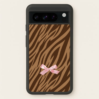 Coquette Brown Tiger Print  - Animal Patterns Phone Case for Google Pixel 8 Pro
