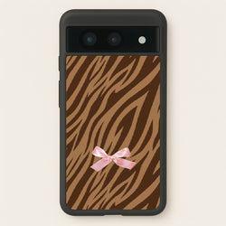 Coquette Brown Tiger Print  - Animal Patterns Phone Case for Google Pixel 8a
