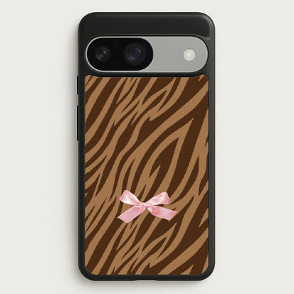 Coquette Brown Tiger Print  - Animal Patterns Phone Case for Google Pixel 9 / 9 Pro
