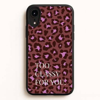 Too Classy Cheetah Print  - Animal Patterns Phone Case for iPhone XR