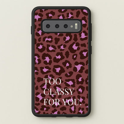 Too Classy Cheetah Print  - Animal Patterns Phone Case for Galaxy S10