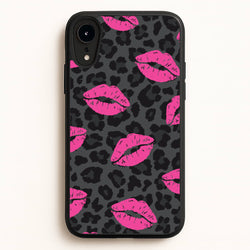 Pink Lipstick Cheetah Print  - Animal Patterns Phone Case for iPhone XR