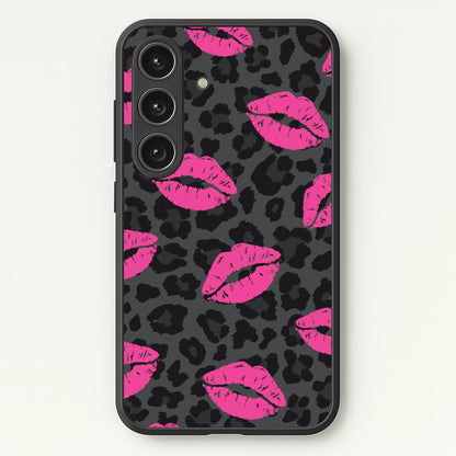 Pink Lipstick Cheetah Print  - Animal Patterns Phone Case for Galaxy S25