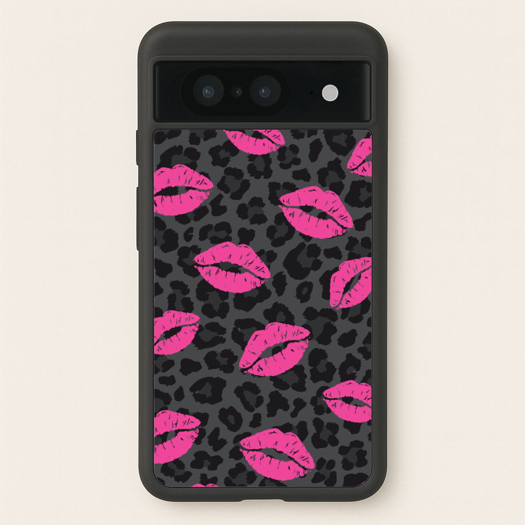 Pink Lipstick Cheetah Print  - Animal Patterns Phone Case for Google Pixel 8