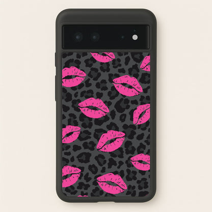 Pink Lipstick Cheetah Print  - Animal Patterns Phone Case for Google Pixel 6