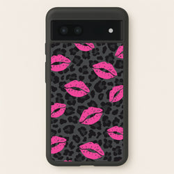 Pink Lipstick Cheetah Print  - Animal Patterns Phone Case for Google Pixel 7a