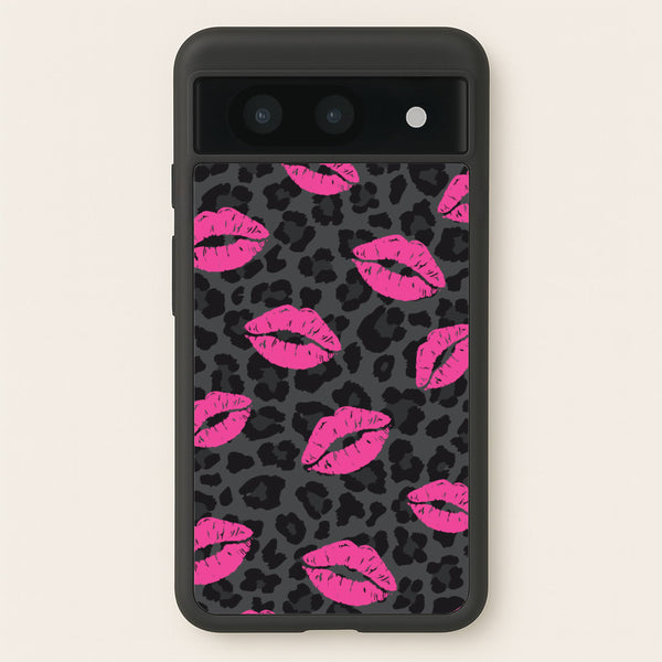 Pink Lipstick Cheetah Print  - Animal Patterns Phone Case for Google Pixel 8a