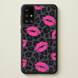 Pink Lipstick Cheetah Print  - Animal Patterns Phone Case for Galaxy A71