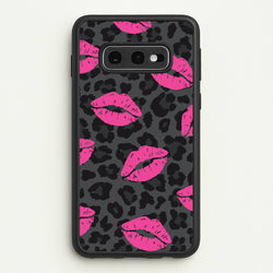 Pink Lipstick Cheetah Print  - Animal Patterns Phone Case for Galaxy S10e