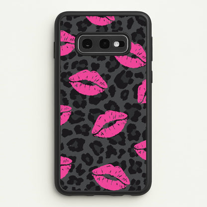 Pink Lipstick Cheetah Print  - Animal Patterns Phone Case for Galaxy S10e