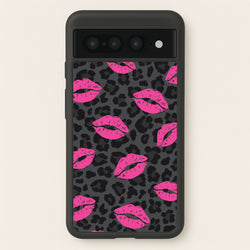 Pink Lipstick Cheetah Print  - Animal Patterns Phone Case for Google Pixel 7 Pro