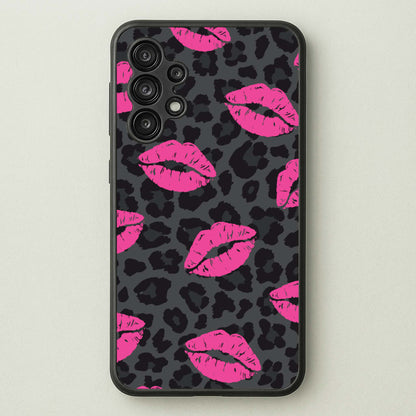 Pink Lipstick Cheetah Print  - Animal Patterns Phone Case for Galaxy A13