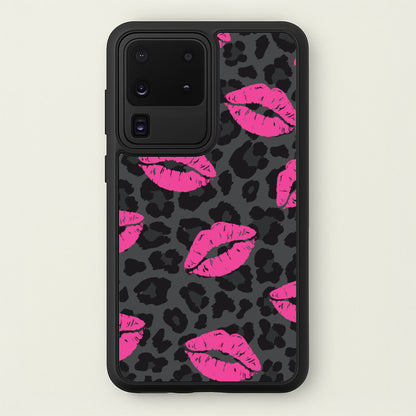 Pink Lipstick Cheetah Print  - Animal Patterns Phone Case for Galaxy S20 Ultra