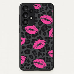 Pink Lipstick Cheetah Print  - Animal Patterns Phone Case for Galaxy A53