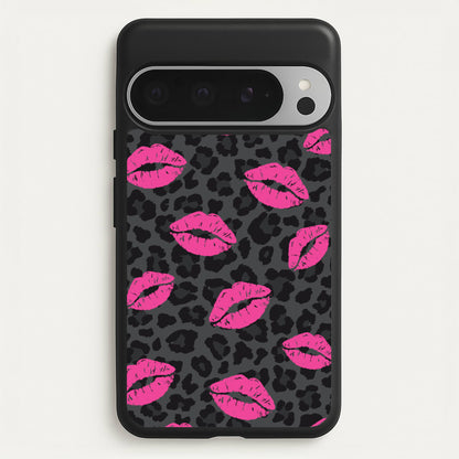 Pink Lipstick Cheetah Print  - Animal Patterns Phone Case for Google Pixel 9 Pro XL