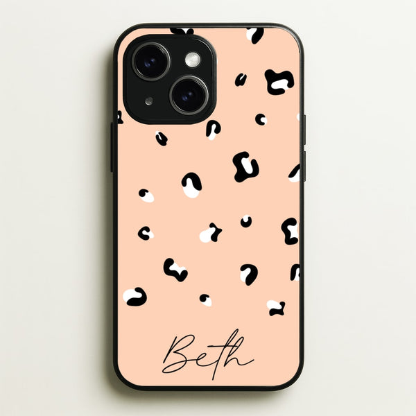 Personalised Name Cheetah Print  - Animal Patterns Phone Case for iPhone 15
