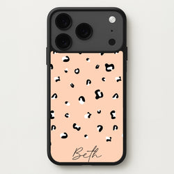 Personalised Name Cheetah Print Phone Case for iPhone 17 Pro
