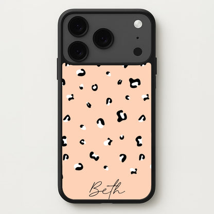 Personalised Name Cheetah Print Phone Case for iPhone 17 Pro