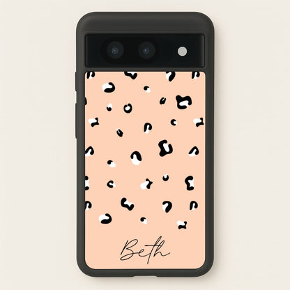 Personalised Name Cheetah Print  - Animal Patterns Phone Case for Google Pixel 8a