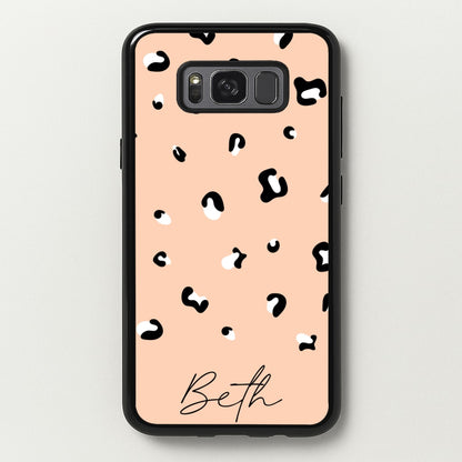 Personalised Name Cheetah Print  - Animal Patterns Phone Case for Galaxy S8 Plus