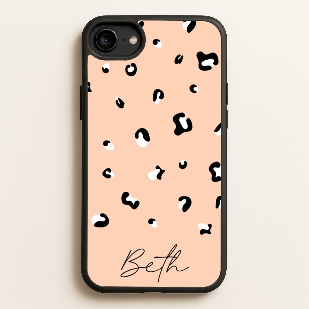 Personalised Name Cheetah Print  - Animal Patterns Phone Case for iPhone 6 / 7 / 8 / SE