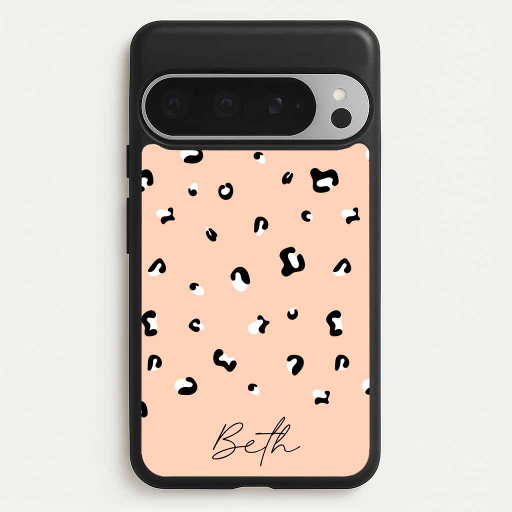 Personalised Name Cheetah Print  - Animal Patterns Phone Case for Google Pixel 9 Pro XL