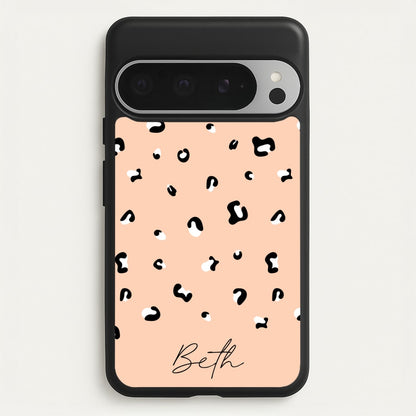 Personalised Name Cheetah Print  - Animal Patterns Phone Case for Google Pixel 9 Pro XL