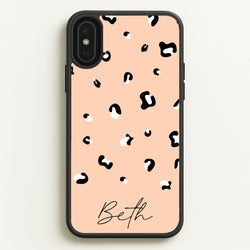 Personalised Name Cheetah Print  - Animal Patterns Phone Case for iPhone XS Max