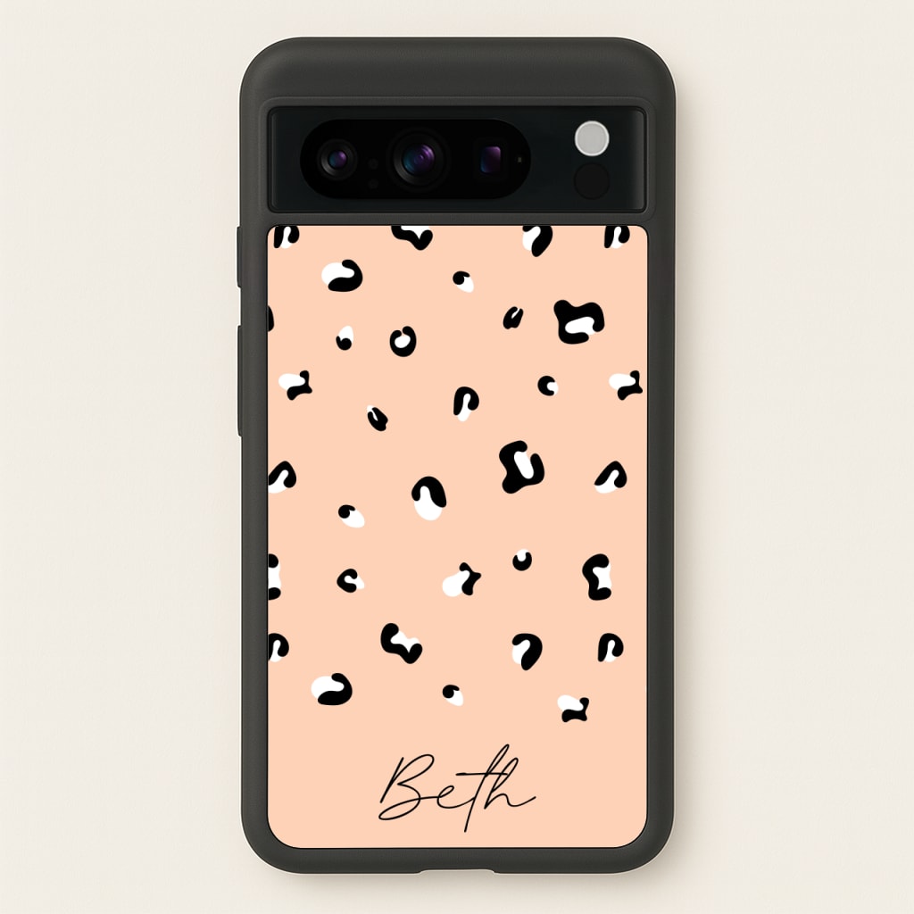 Personalised Name Cheetah Print  - Animal Patterns Phone Case for Google Pixel 8 Pro