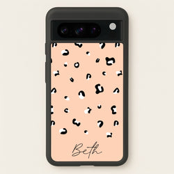Personalised Name Cheetah Print  - Animal Patterns Phone Case for Google Pixel 8 Pro